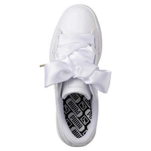 Zapatillas Puma Basket Heart Charol Blanco Mujer 363073-02