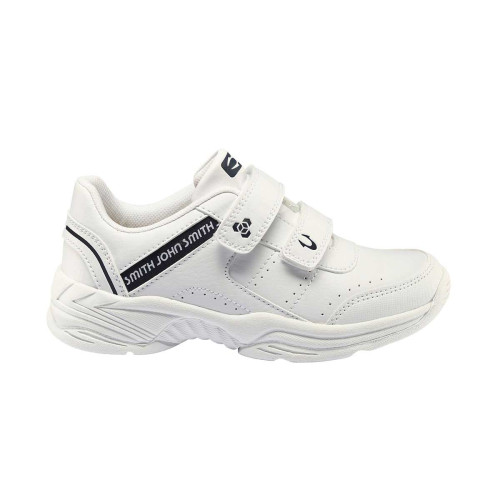 Zapatillas John Smith Cuxin K Blancas Azul Marino Velcro Niño