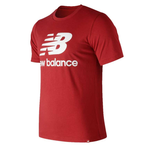 Camiseta New Balance Essentials Stacked Logo MT91546 REP Rojo Hombre