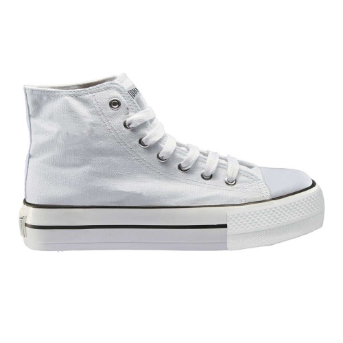 Zapatillas John Smith Libel High Blancas Lona Casual Mujer