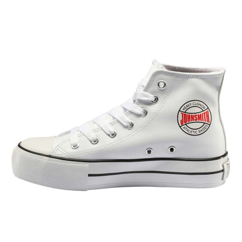 Zapatillas John Smith Libel High P Blancas Piel Clásicas Plataforma Mujer
