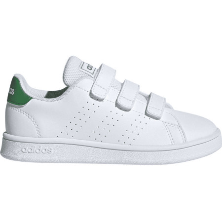 Zapatillas Adidas Advantage Blancas Verde Velcro Niño EF0223