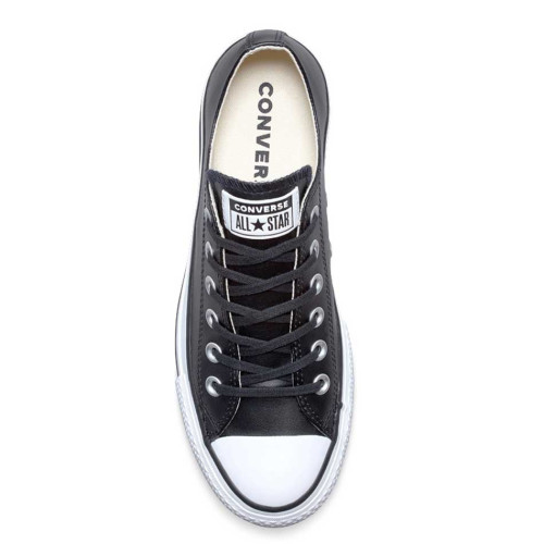 Zapatillas Converse Chuck Taylor All Star Platform Clean Leather Low Negras Plataforma Mujer 561681C