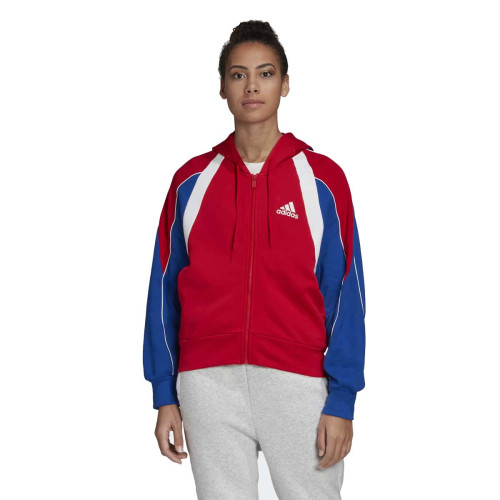 Chaqueta Adidas Colorblock Roja Azul Mujer FS2455