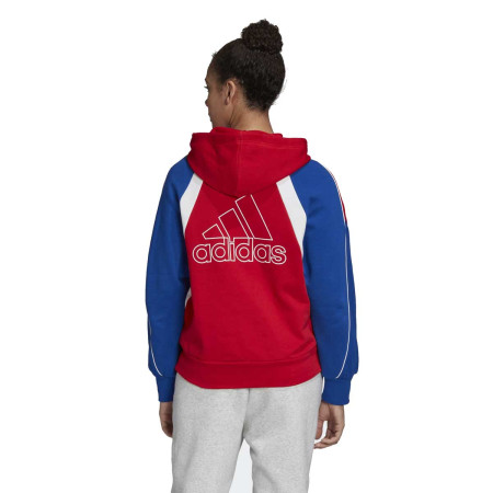 Chaqueta Adidas Colorblock Roja Azul Mujer FS2455