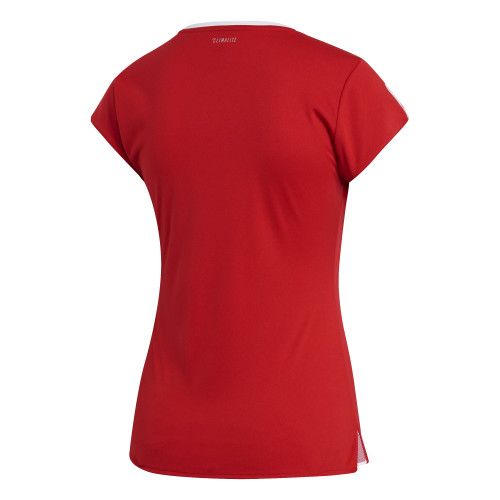 Camiseta Adidas 3 Stripe EJ7050 Rojo Mujer