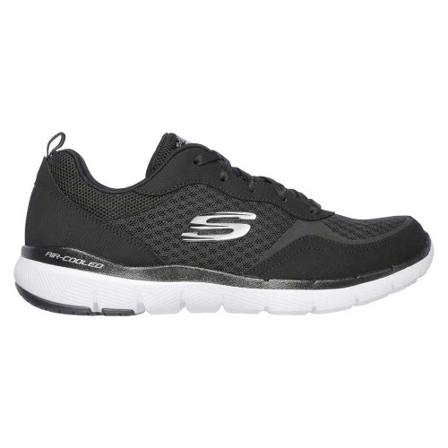 Zapatillas Skechers Flex Appeal 3.0 Go Forward Negras Blanco Mujer 13069 BKW