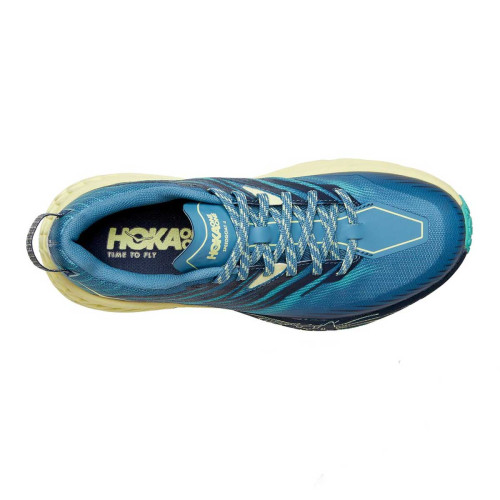 Zapatillas Hoka One One Speedgoat 4 Azul Verde Trail Running Mujer