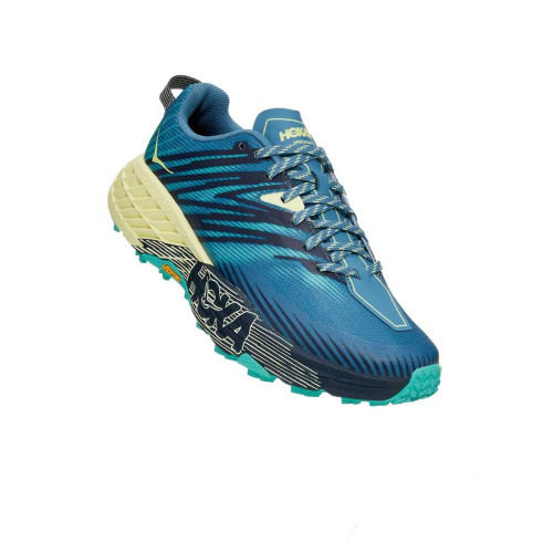 Zapatillas Hoka One One Speedgoat 4 Azul Verde Trail Running Mujer