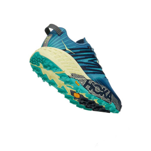 Zapatillas Hoka One One Speedgoat 4 Azul Verde Trail Running Mujer