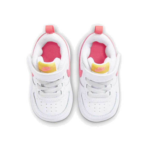 Zapatillas Nike Court Borough Low 2 Blanco Rosa Velcro Bebé BQ5453-108