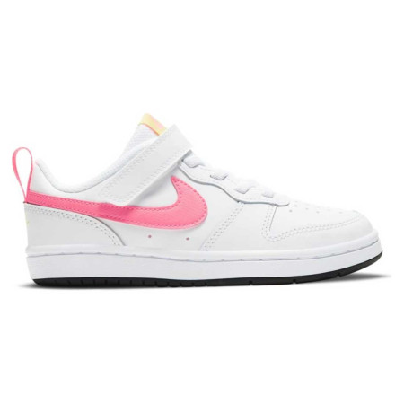 Zapatillas Nike Court Borough Low 2 Blanco Rosa Velcro Niña BQ5451-108