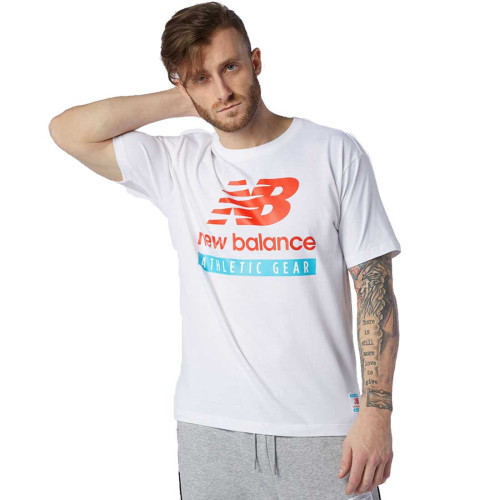 Camiseta New Balance Essentials Logo Blanco Hombre MT11517WT