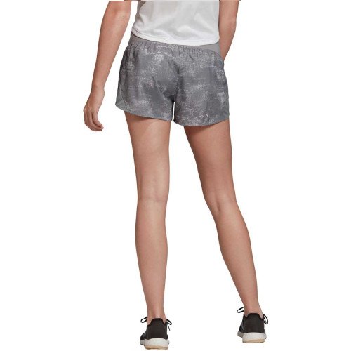 Pantalón Corto Adidas Run It Washed Look Gris Running Mujer GC6633