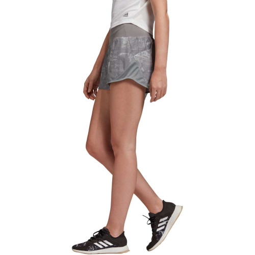 Pantalón Corto Adidas Run It Washed Look Gris Running Mujer GC6633
