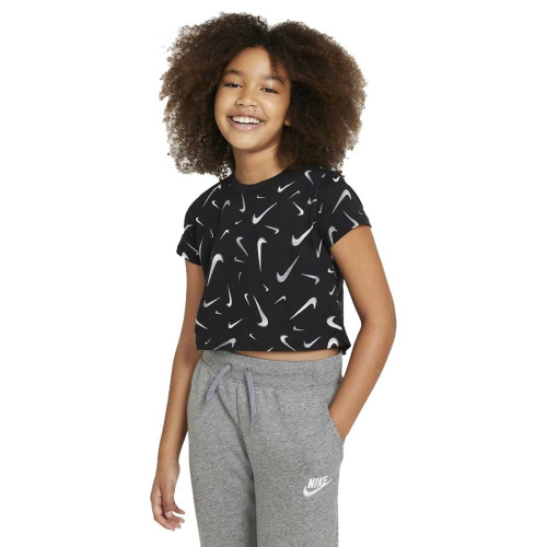 Camiseta Nike Sportwear Negro Blanco Niña DC7348-010