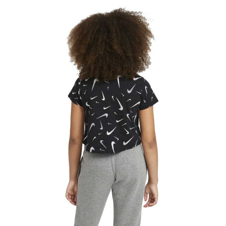 Camiseta Nike Sportwear Negro Blanco Niña...
