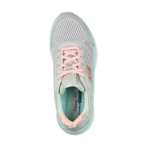 Zapatillas Skechers Relaxed Fit D´Lux Walker Infinite Motion Gris Rosa Mujer 149023-GYCL