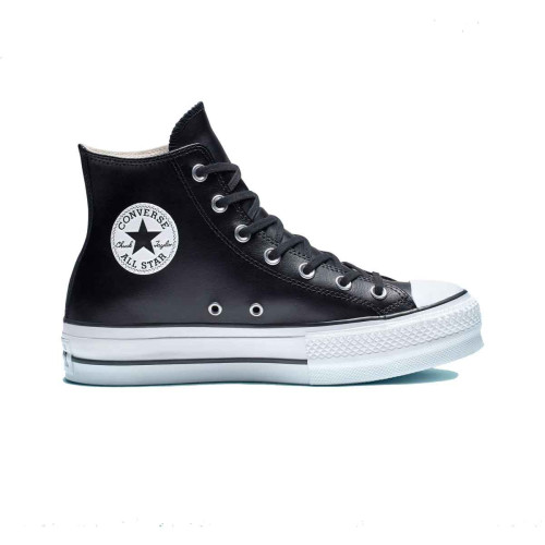 Zapatillas Converse Chuck Taylor All Star Platform Leather High Top Negras Altas PIel Mujer 561675C