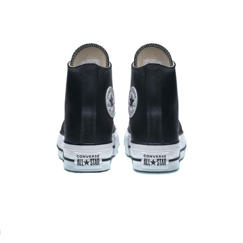 Zapatillas Converse Chuck Taylor All Star Platform Leather High Top Negras Altas PIel Mujer 561675C