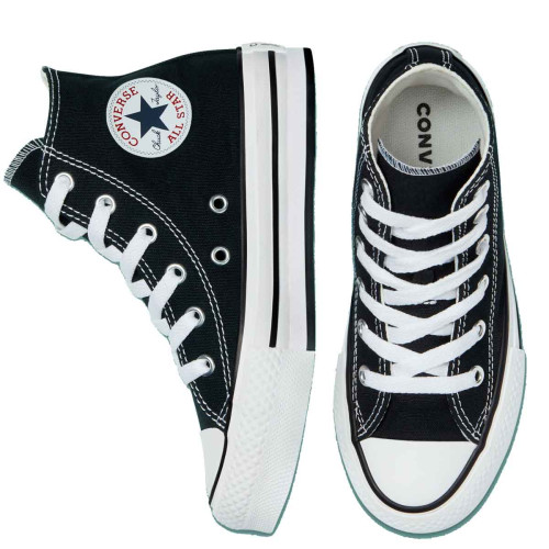 Zapatillas Converse Color EVA Platform Chuck Taylor All Star High Top Negro Blanco Niño 671107C