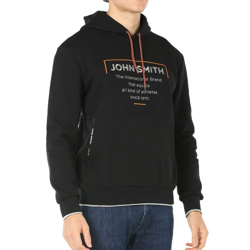 Sudadera John Smith Inirida Negra Capucha Negra Hombre