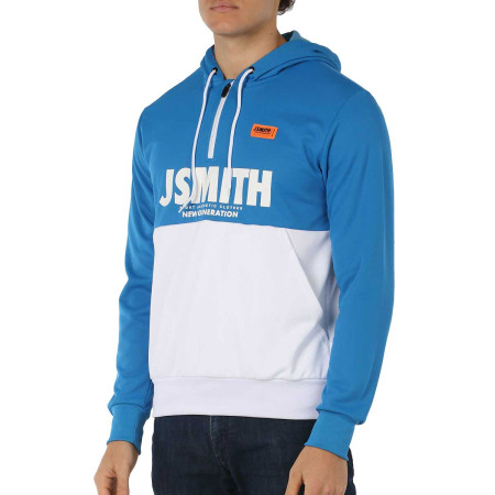 Sudadera John Smith Sotil Azul Cyan Capucha Hombre