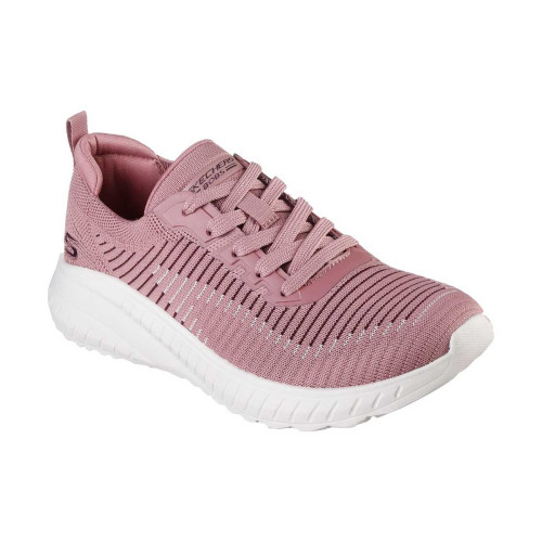 Zapatillas Skechers BOBS Sport Squad Chaos Renegade Parade Rosa Blanco Mujer 117207-MVMT
