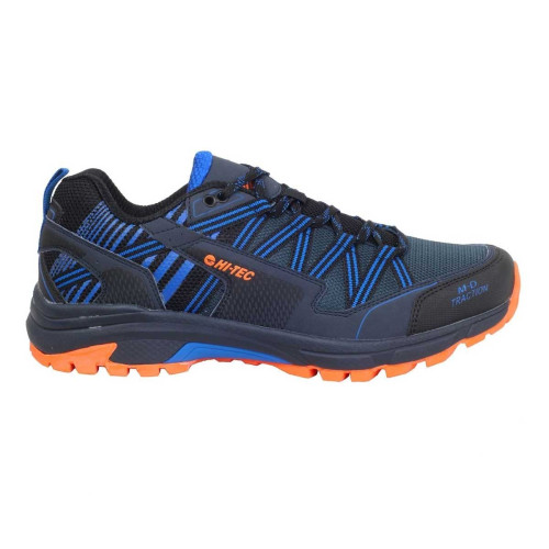 Zapatillas Hi-Tec Gravel Azul Marino Naranja Trekking Hombre