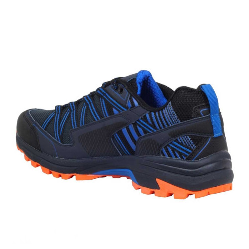 Zapatillas Hi-Tec Gravel Azul Marino Naranja Trekking Hombre