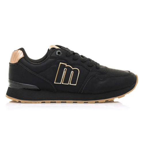 Zapatillas Mustang Joggo Classic Negro Dorado Mujer 69983-C53273