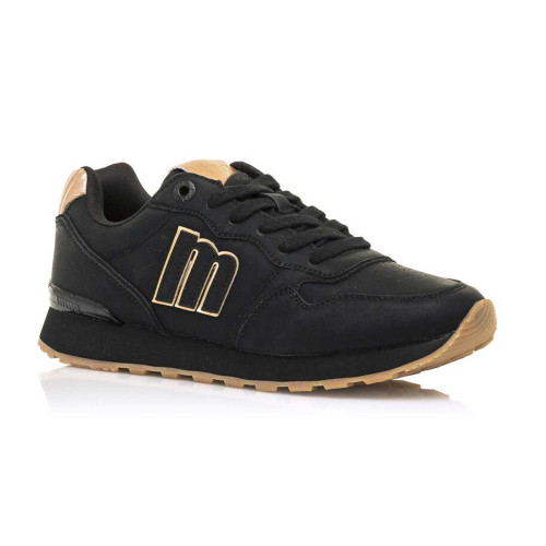 Zapatillas Mustang Joggo Classic Negro Dorado Mujer 69983-C53273
