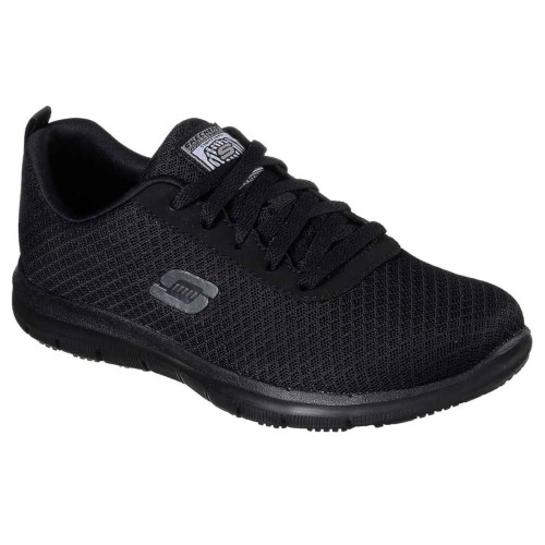 Zapatillas Skechers Work Relaxed Fit Ghenter Bronaugh SR Negro Mujer 77210EC-BLK