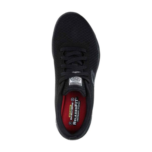 Zapatillas Skechers Work Relaxed Fit Ghenter Bronaugh SR Negro Mujer 77210EC-BLK