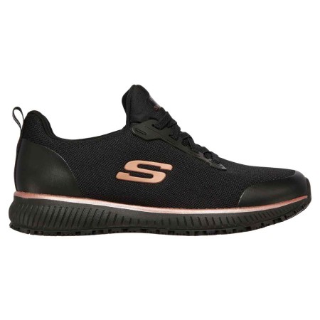 Zapatillas Skechers Work Squad SR Negro Dorado...