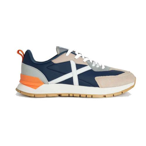 Zapatillas Munich Versatile 03 Azul Marino Naranja Hombre 8832003