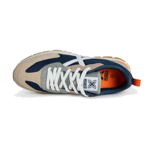 Zapatillas Munich Versatile 03 Azul Marino Naranja Hombre 8832003