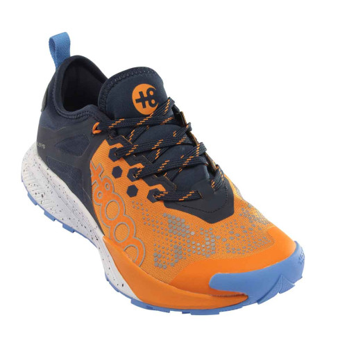 Zapatillas +8000 Tigor 23 Azul Marino Naranja Trail Running Hombre