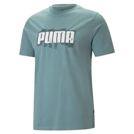 Camiseta Puma Graphics Wording Verde Chili Hombre 674475-84