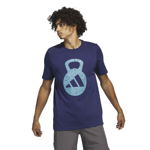 Camiseta Adidas Aeroready Training Logo Graphic Azul Marino H44741