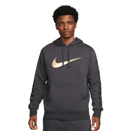 Sudadera Nike Sportswear Repeat Negro Dorado...