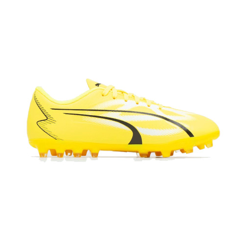 Botas Fútbol Puma Ultra Play MG Jr Amarillo Blanco Niño 107532-04