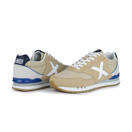 Zapatillas Munich Dash 225 Marrón Blanco Hombre