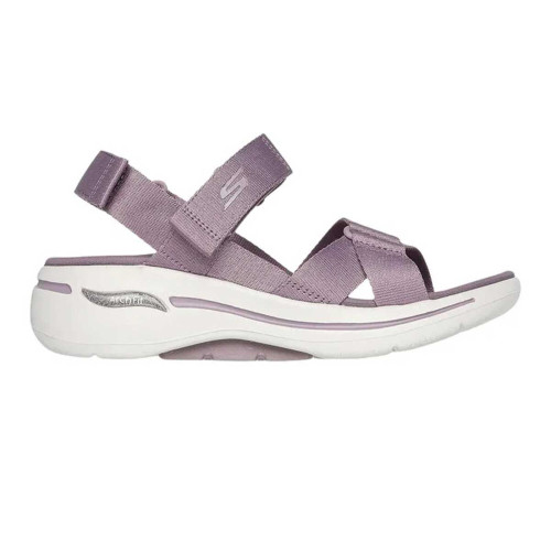 Sandalias Skechers Go Walk Arch Fit Lila Blanco Mujer 140808-LAV