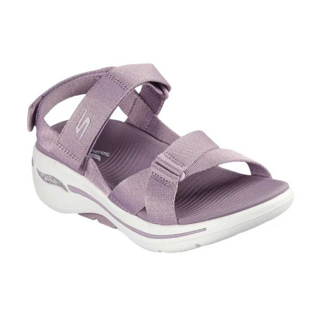 Sandalias Skechers Go Walk Arch Fit Lila Blanco...