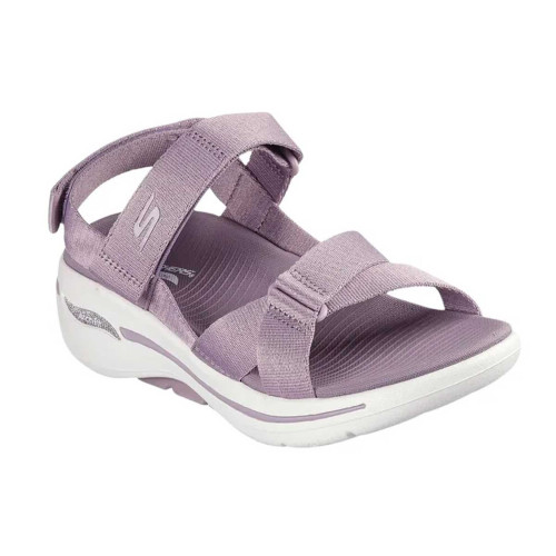 Sandalias Skechers Go Walk Arch Fit Lila Blanco Mujer 140808-LAV