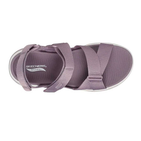 Sandalias Skechers Go Walk Arch Fit Lila Blanco...