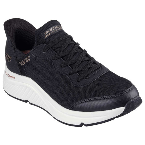 Zapatillas Skechers Slip-ins: BOBS Arch Comfort B Sweet A Look Negro Blanco Mujer 117627-BLK
