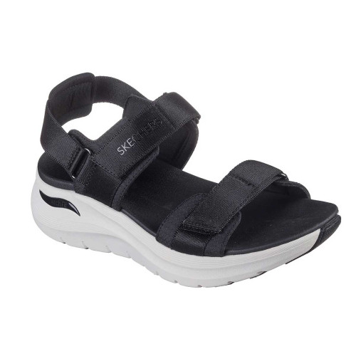 Sandalias Skechers Arch Fit 2.0 Go-Getter Negro Blanco Mujer 119465-BLK