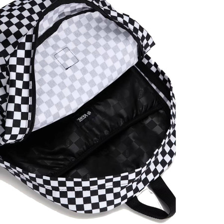 Mochila Vans Old School Check Negro Blanco...